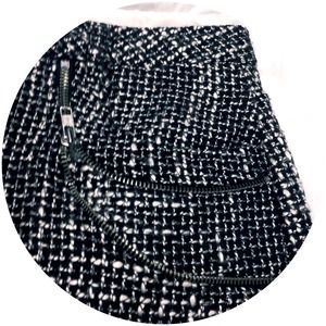 Allen B Tweed Zipper Mini Skirt