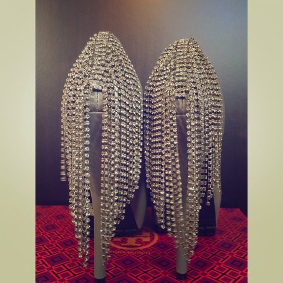 Mini Lover diamond drape heels