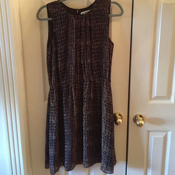 Kenneth Cole Brown Patterned Dress - Picture 1 of 4