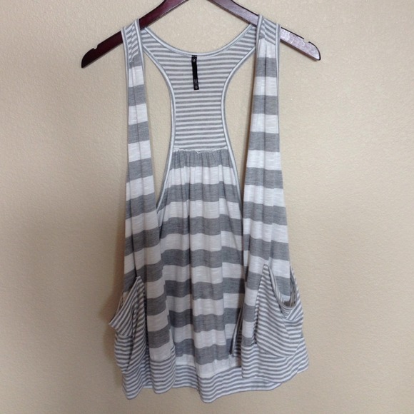 Striped cardigan vest