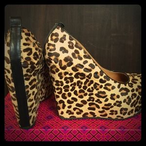 Aldo leopard print wedge - Calcagni