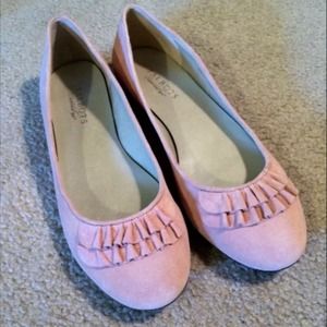 Talbots Soft Pink Suede Ballet Flats