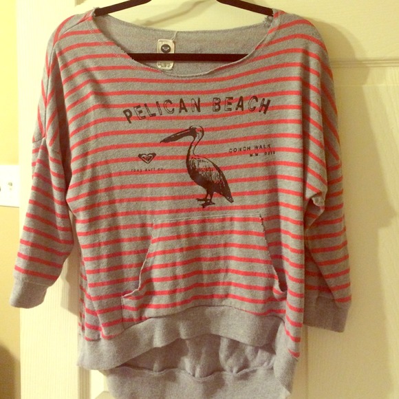 Roxy sweatshirt, three-quarter sleeves