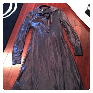 Stunning Silk Banana Republic grey dress