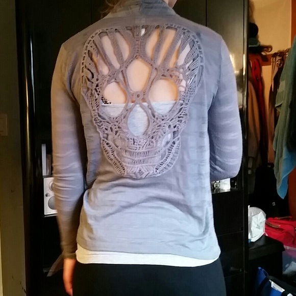 Crocheted Skull Cardigan