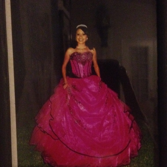 Hot pink/Black dress Negotiate 👍👍 - Picture 4 of 4