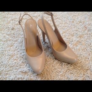 Nude aldo sling backs