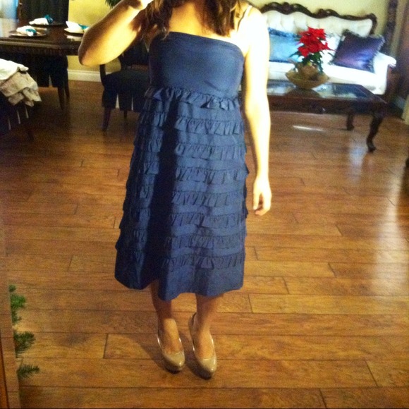 Navy Blue Ruffle dress
