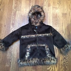 Widgeon toddler fur lined coat