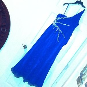 Metalic blue dress