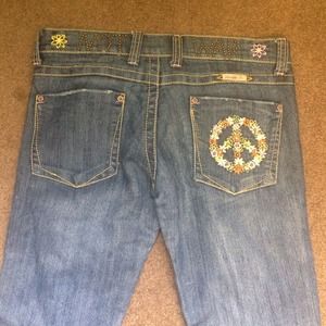 Frankie B make love not war jeans