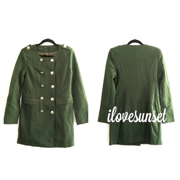 OLIVE Double Breasted Tweed Coat - Picture 4 of 4