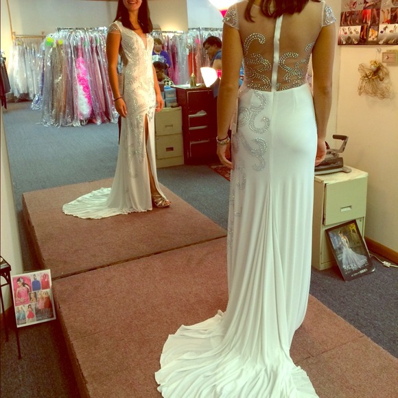 White evening gown- Rachel Allan Prima Donna #5713