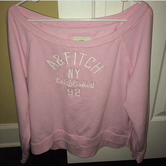 abercombie pink sweatshirt