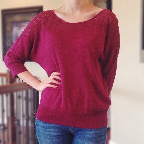 Slouchy Top With Beautiful Neckline Detailing!