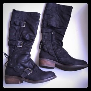 Matisse Free People Black Buckle Boots