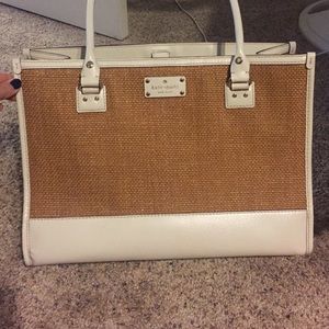 Kate Spade Wellesley Daisy Natural Straw leather