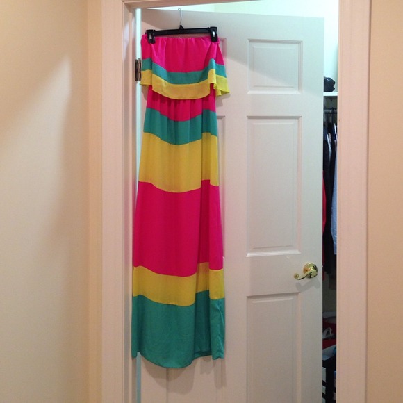 The red dress boutiques multi colored maxi dress