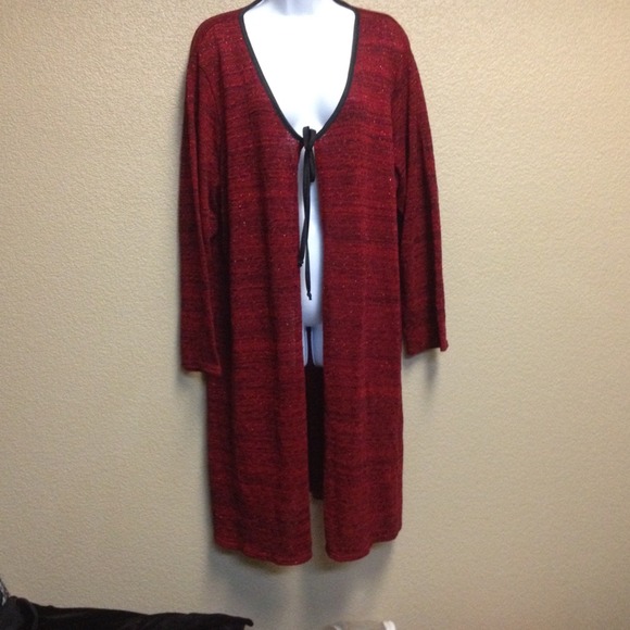 Younique Long Sweater Cover w/Tie Front 22/24