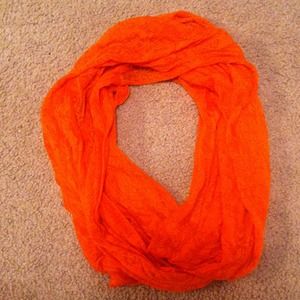 Brand New Without Tags Orange Infinity Scarf