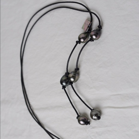 Robert Wan Jewelry Robert Wan Black Tahitian Pearl Necklace Poshmark