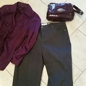 Ladies gorgeous charcoal grey slacks.