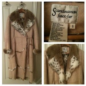 Beautiful Suede and Faux Fur coat