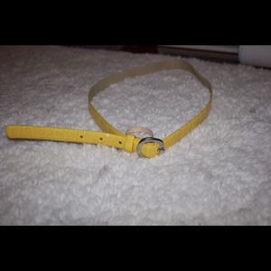 LOFT Yellow Snake Skin Belt
