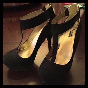 Black platform heels