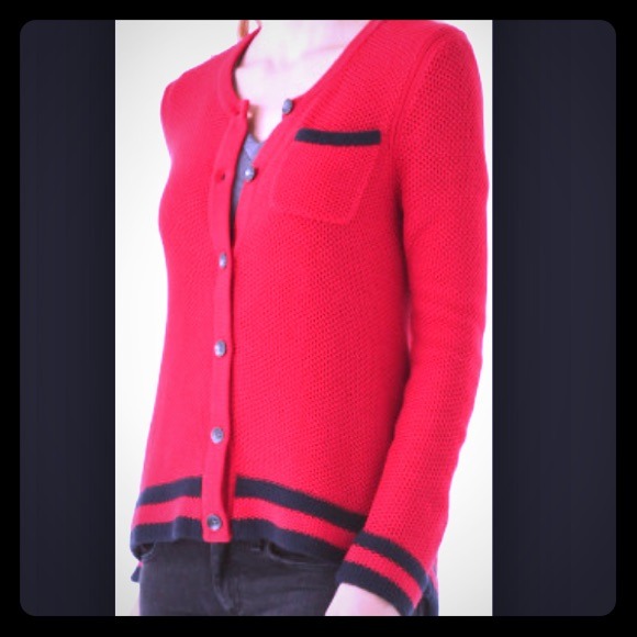 Rag and Bone red cardigan jacket