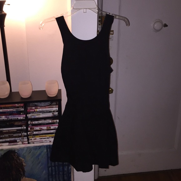 Black pleated Armani Exchange skater dress