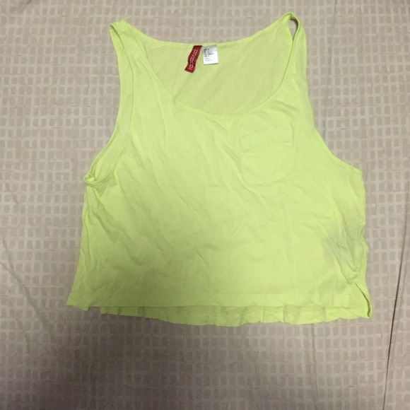 Bright green/neon crop top