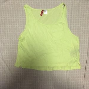 Bright green/neon crop top
