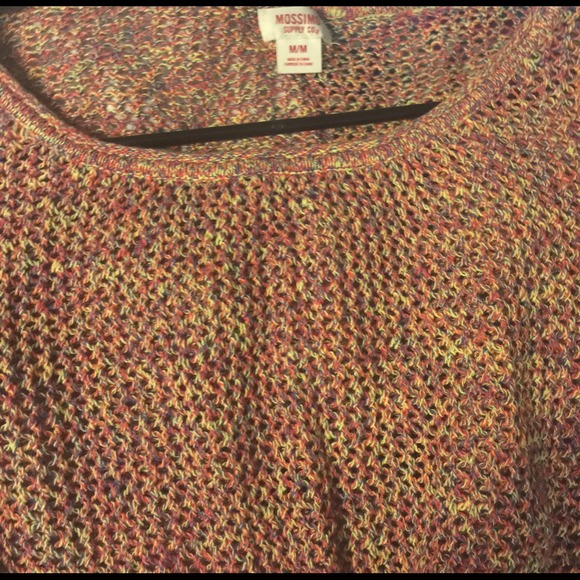 Loose stitch knit colorful sweater ☀️