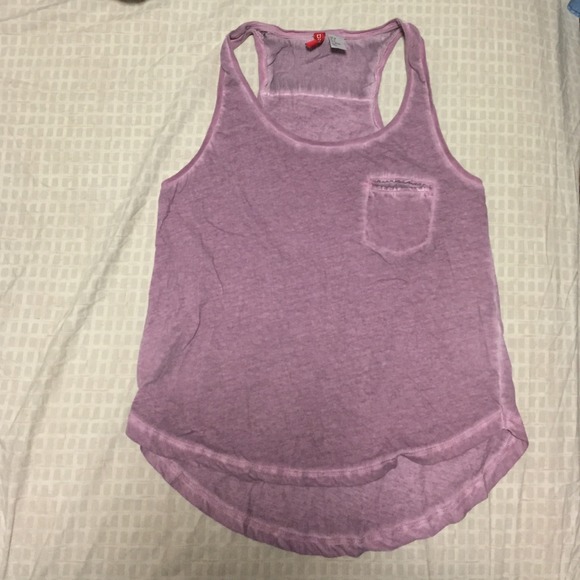 Purple acid washed tanktop with pocket