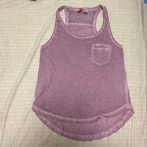 Purple acid washed tanktop with pocket