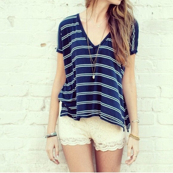 Cream Lace Brandy Melville Shorts