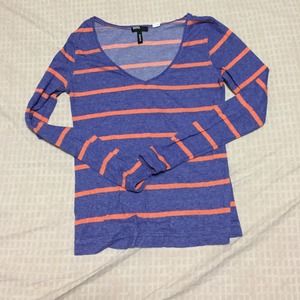 Stripped shirt blue/orange, very cozy