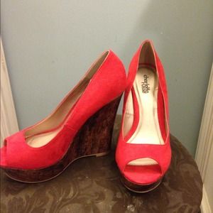 NWOT Charlotte Russe burnt orange wedge