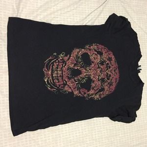 Asos Black printed skull t-shirt