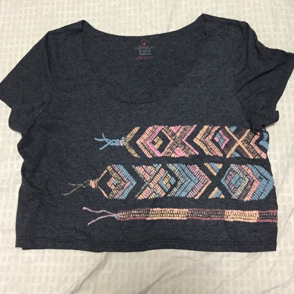American Eagle printed cropped top