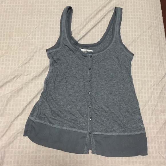 Grey button up tank