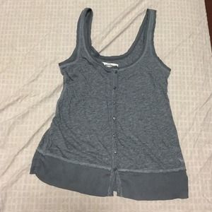 Grey button up tank