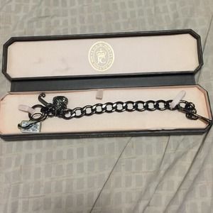 Juicy couture paved banner heart bracelet