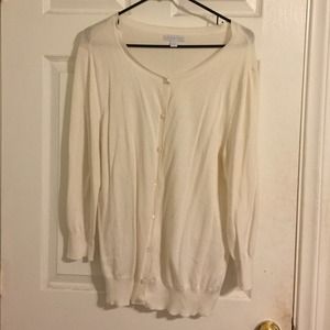 New York and company white cardigan