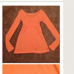 Orange and White AF Longsleeved Tops && blue polo