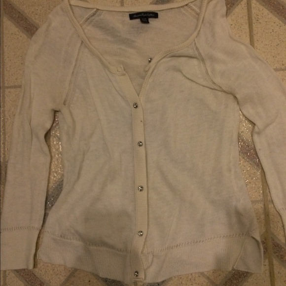 American Eagle Shear ivory sweater - Picture 1 of 2