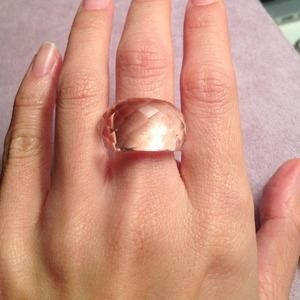 Awesome Clear Lucite Plastic Ring. Size 5