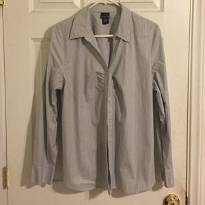 Blue and white Covington button up