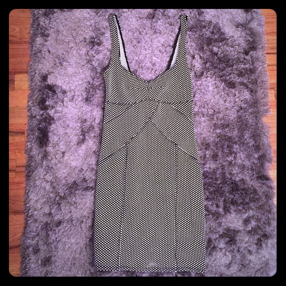 Free People Black and white body con dress